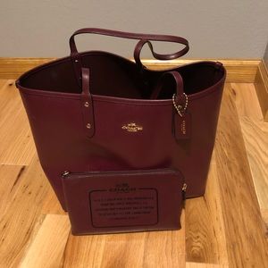 Coach oxblood tote